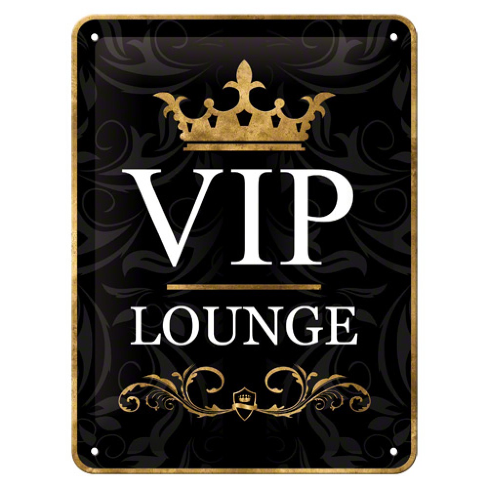 Placa metalica - VIP Lounge - 15x20 cm